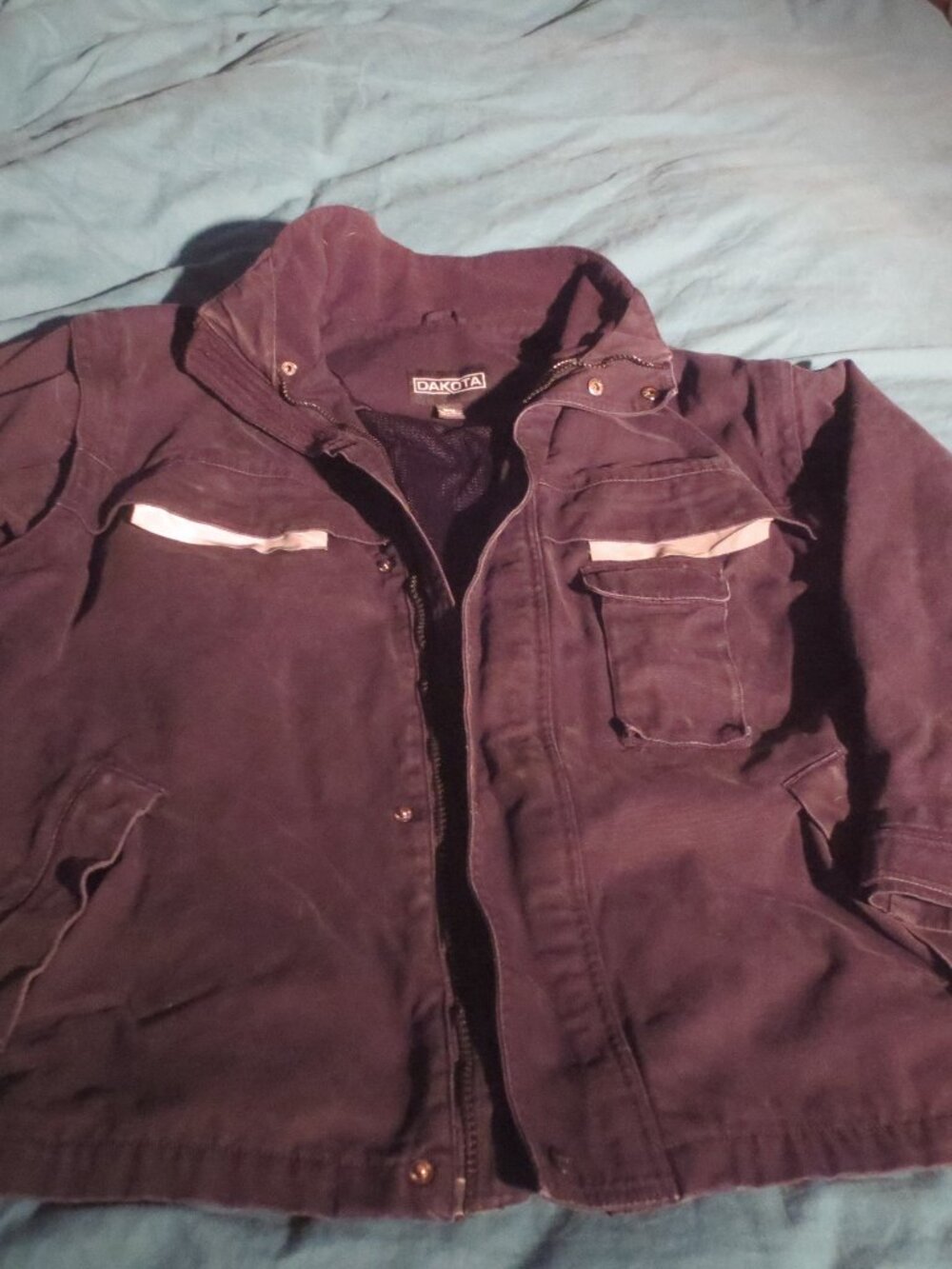 Dakota Black Duck Canvas Rugged Jacket with Removable Sleeves - Size Medium